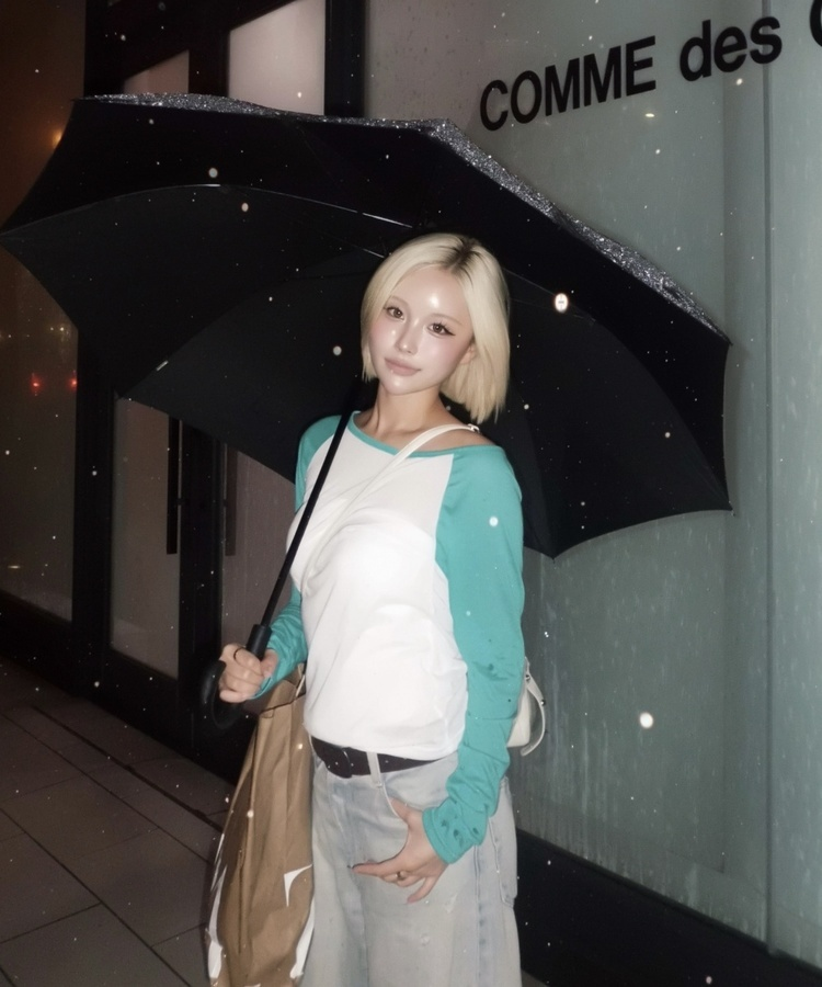 심플 라그랑 T 아쿠아블루
