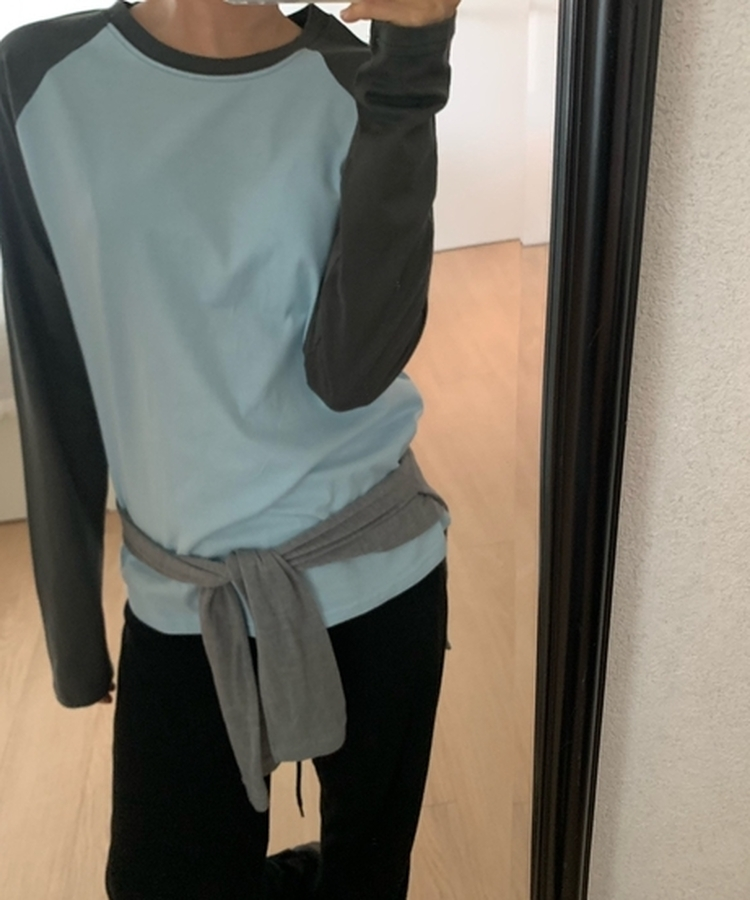 オーバーサイズラグランTシャツ(5color) SKY BLUE