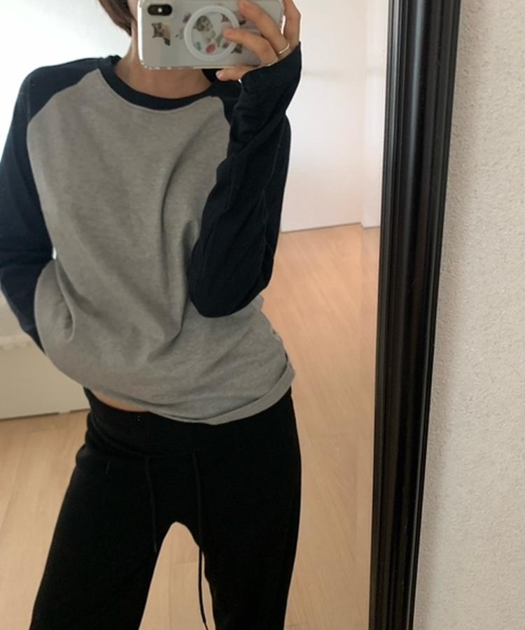 オーバーサイズラグランTシャツ(5color) MELANGE