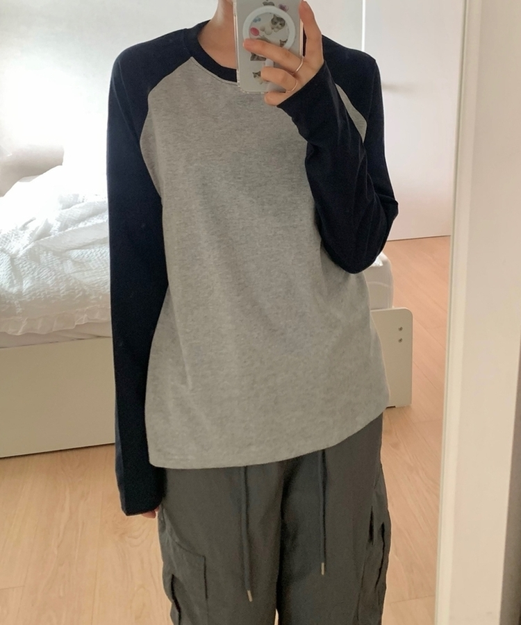 オーバーサイズラグランTシャツ(5color) MELANGE