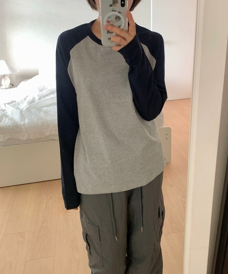 オーバーサイズラグランTシャツ(5color) MELANGE