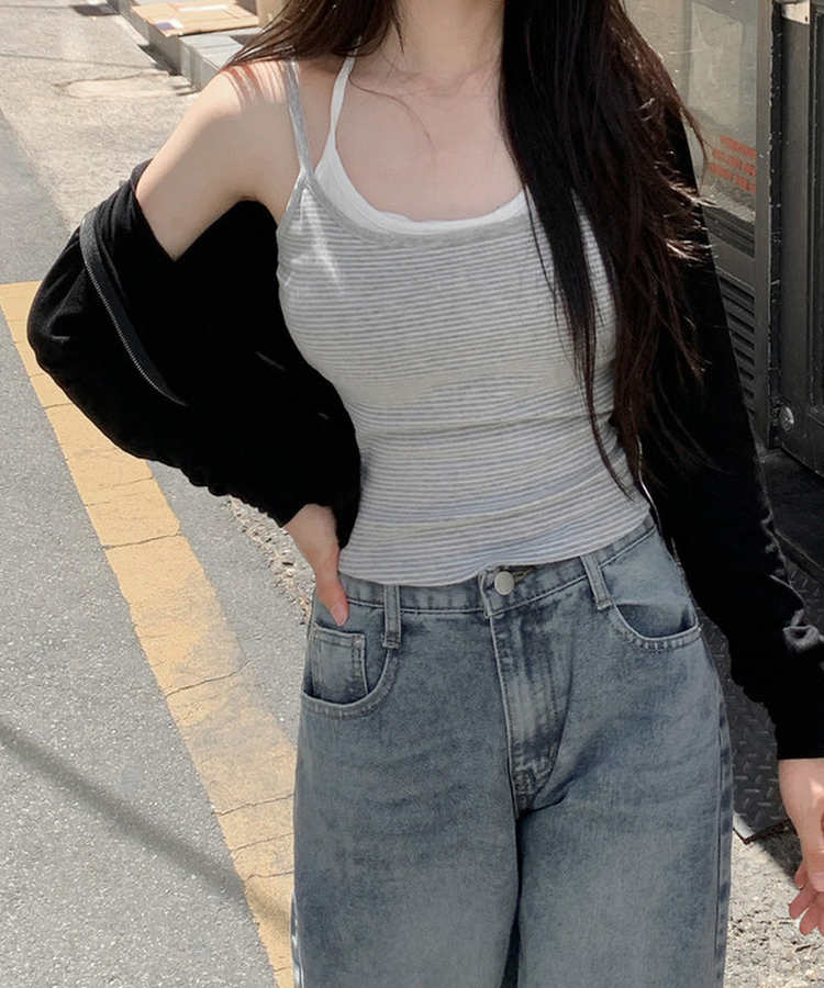 スリムフードジップアップTシャツ BLACK