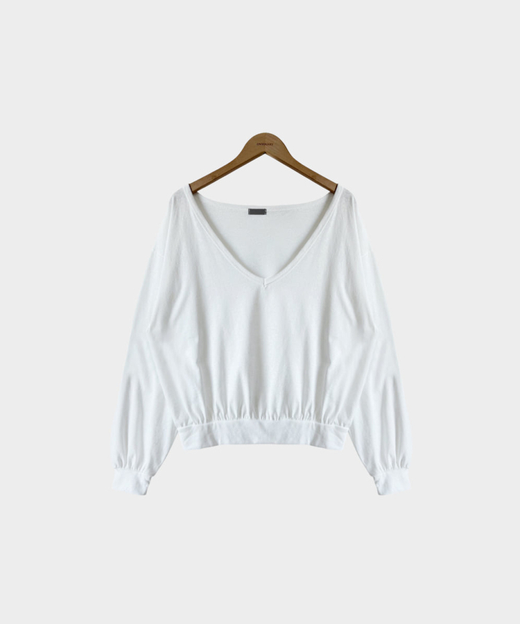 【SET】VネックスウェットTシャツ＋キャミソール