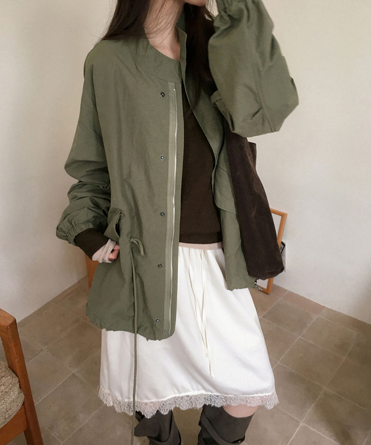 Vネックウールニット(6color) KHAKI BROWN