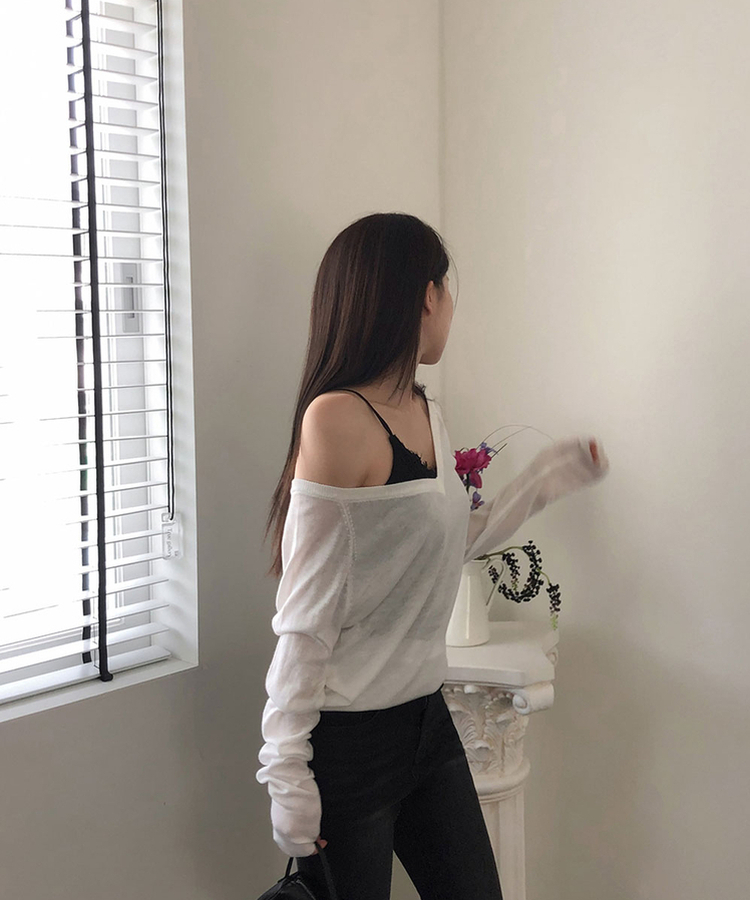 Vネックウールニット(6color) IVORY