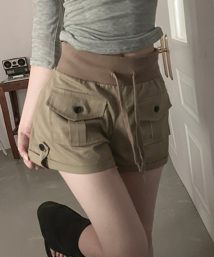 ロールアップカーゴショートパンツ BEIGE