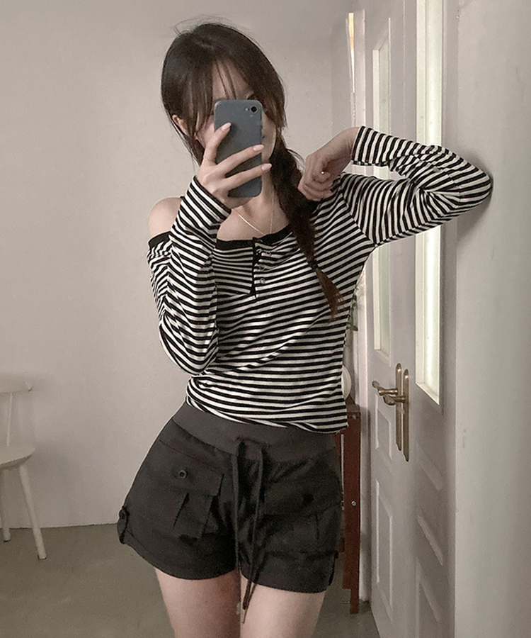 ロールアップカーゴショートパンツ CHARCOAL