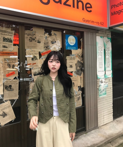 미니 도트 긴팔 골지 탑 화이트