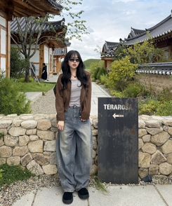 크롭 스웨이드 자켓 브라운