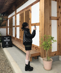 셔링 벨트 미들 부츠 블랙