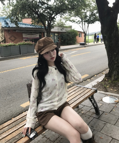 심플 스터드 숄더백 브라운
