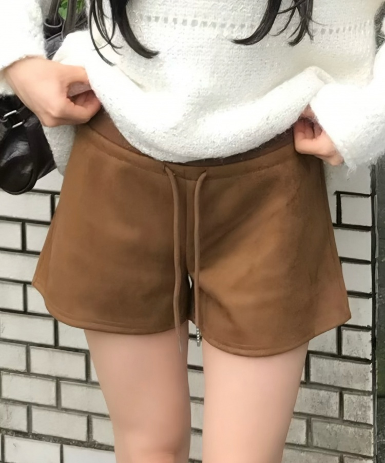スエードフレアショートパンツ｜ショートパンツ｜韓国ファッション通販