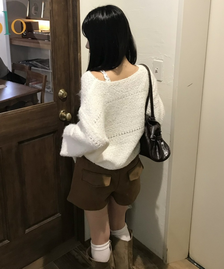 スエードフレアショートパンツ｜ショートパンツ｜韓国ファッション通販