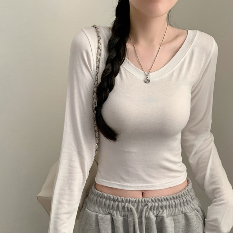 シアーVネックTシャツ(5color) IVORY
