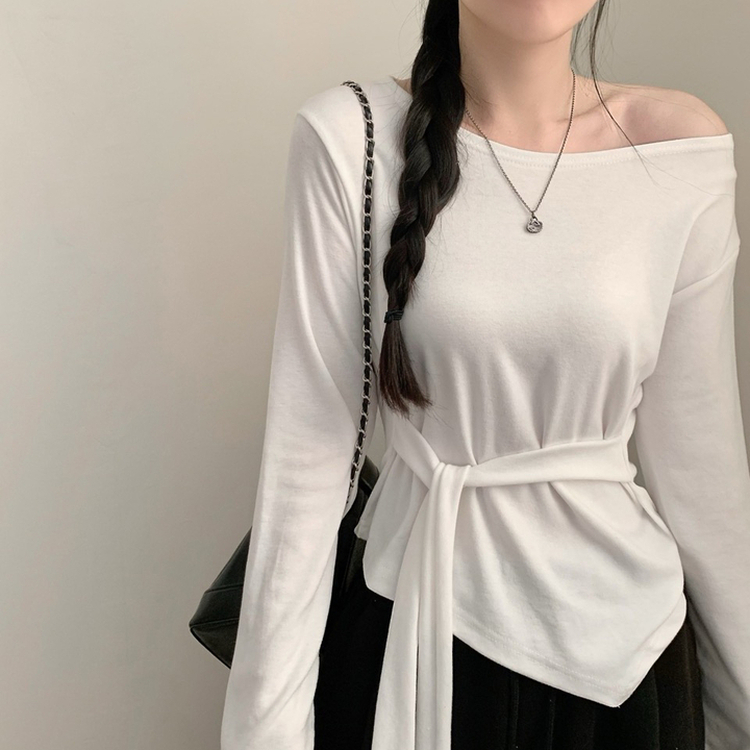 アシメワンショルダーTシャツ IVORY