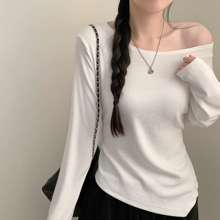 アシメワンショルダーTシャツ IVORY