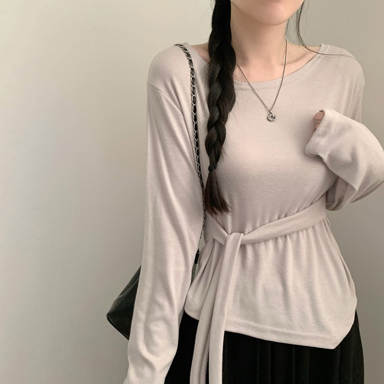 アシメワンショルダーTシャツ BEIGE