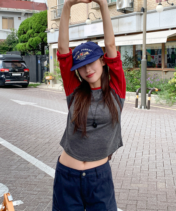 ラグラン七分袖Tシャツ｜長袖Tシャツ｜韓国ファッション通販 SONA