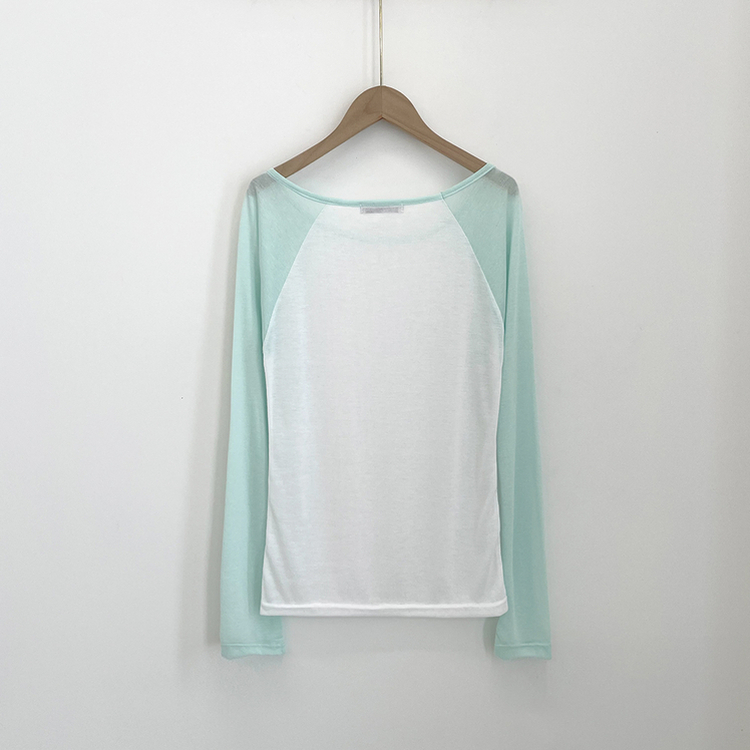 ボートネックオフショルシアー長袖Tシャツ(5color)