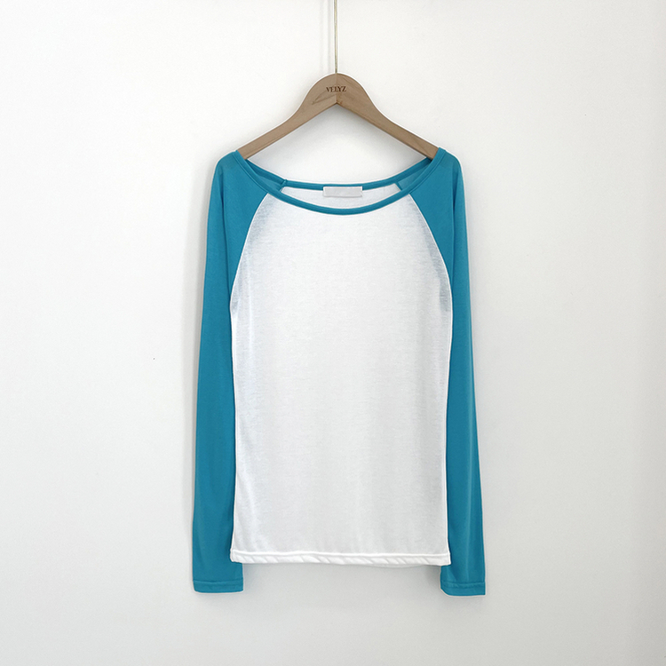 ボートネックオフショルシアー長袖Tシャツ(5color)