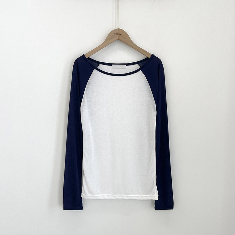 ボートネックオフショルシアー長袖Tシャツ(5color)