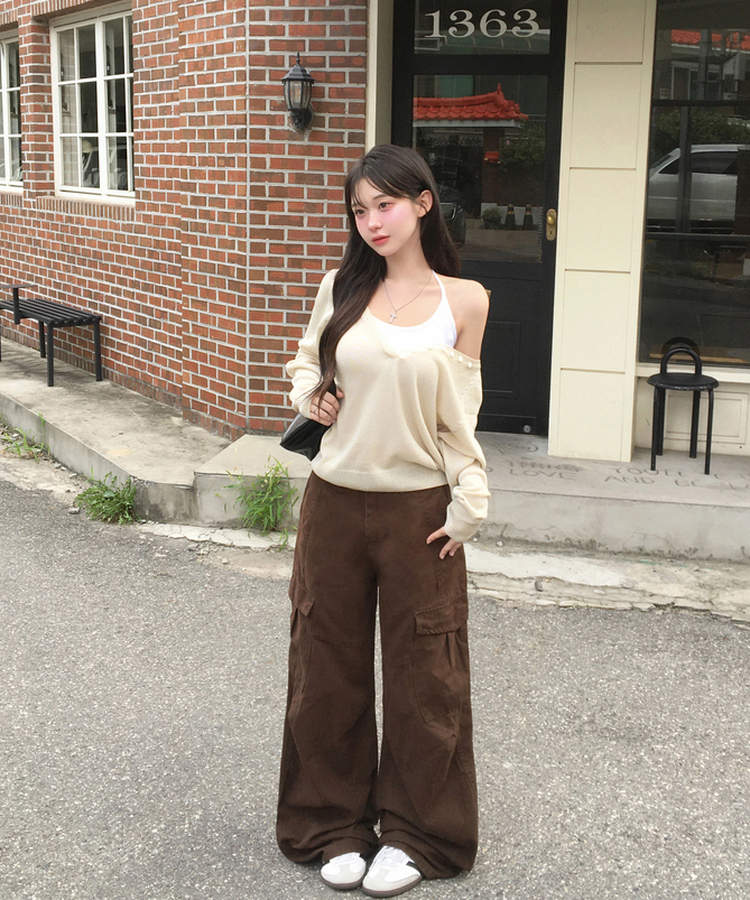 バルーンワイドカーゴパンツ BROWN