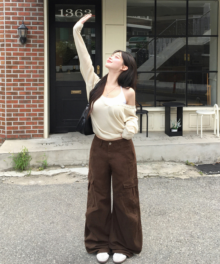 バルーンワイドカーゴパンツ BROWN