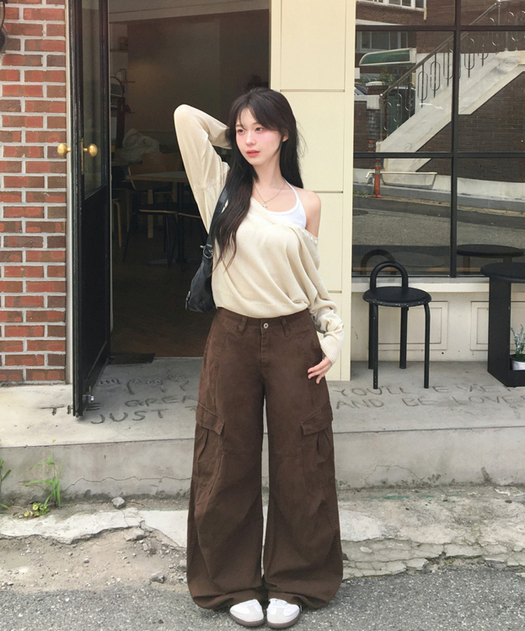 バルーンワイドカーゴパンツ BROWN