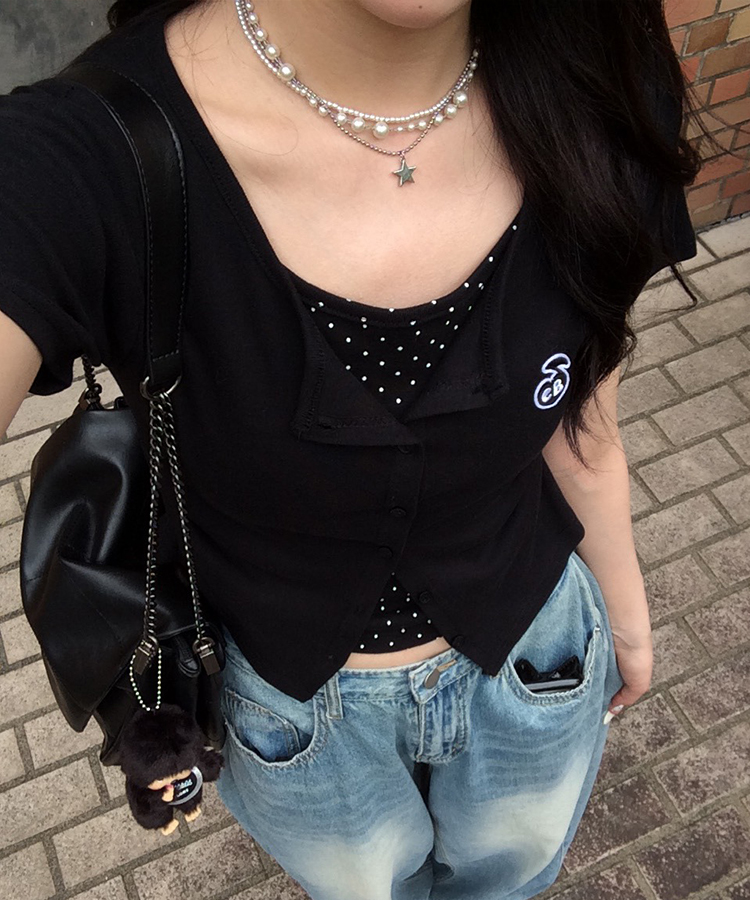 [NEW컬러❤️7차리오더] 레이어드 도트 패치 가디건