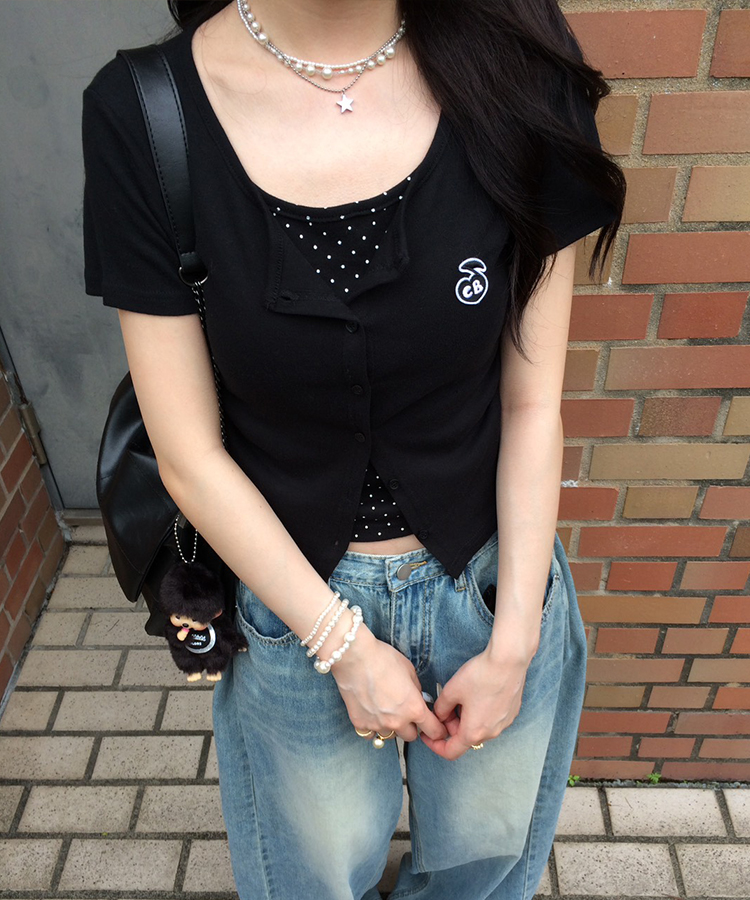 [NEW컬러❤️7차리오더] 레이어드 도트 패치 가디건
