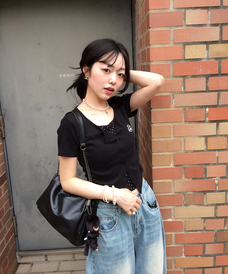 [NEW컬러❤️7차리오더] 레이어드 도트 패치 가디건