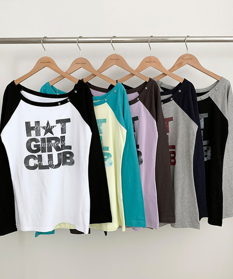ワンショルダー長袖Tシャツ(5color)