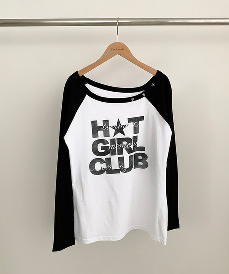 ワンショルダー長袖Tシャツ(5color)