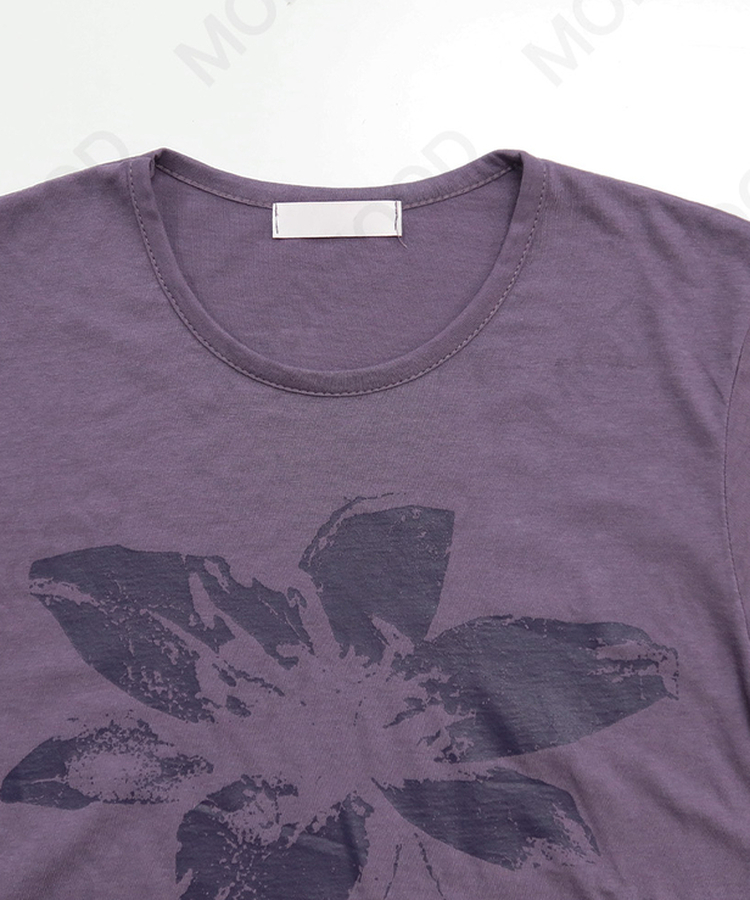 シンプルセミクロップド半袖Tシャツ
