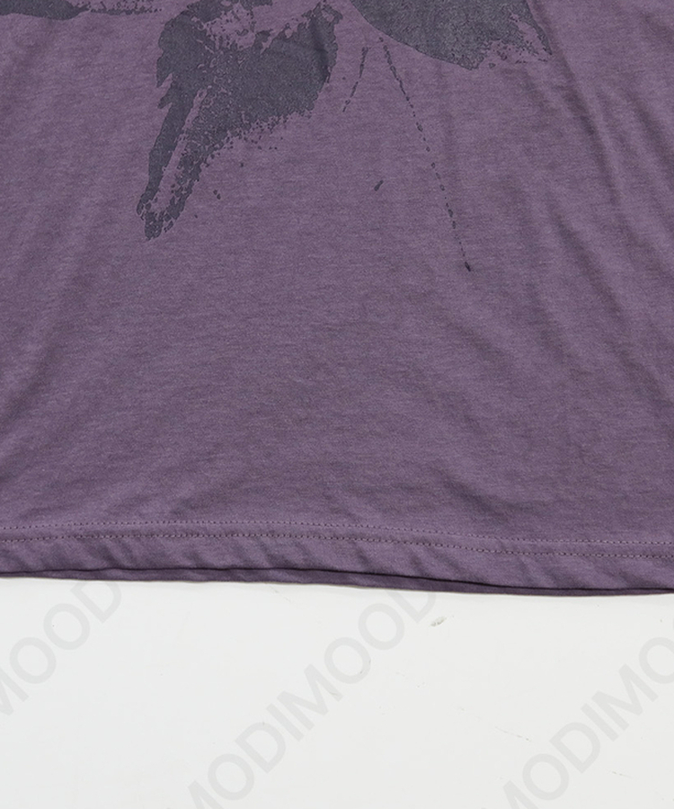 シンプルセミクロップド半袖Tシャツ