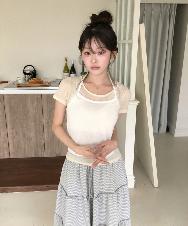 ホルターネックノースリーブトップス(6color) IVORY