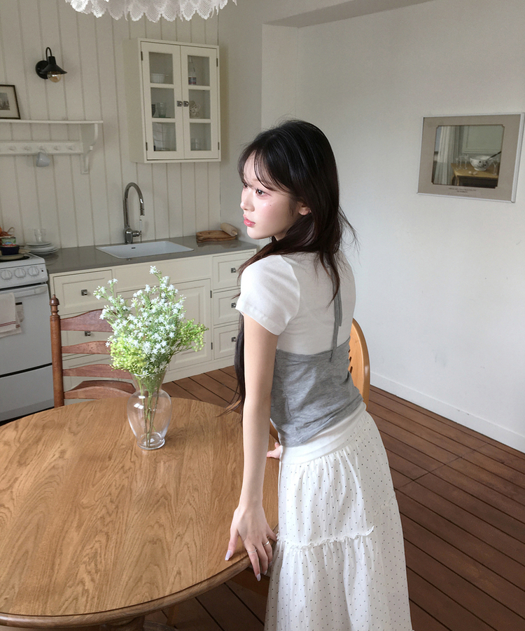 ホルターネックノースリーブトップス(6color) GREY