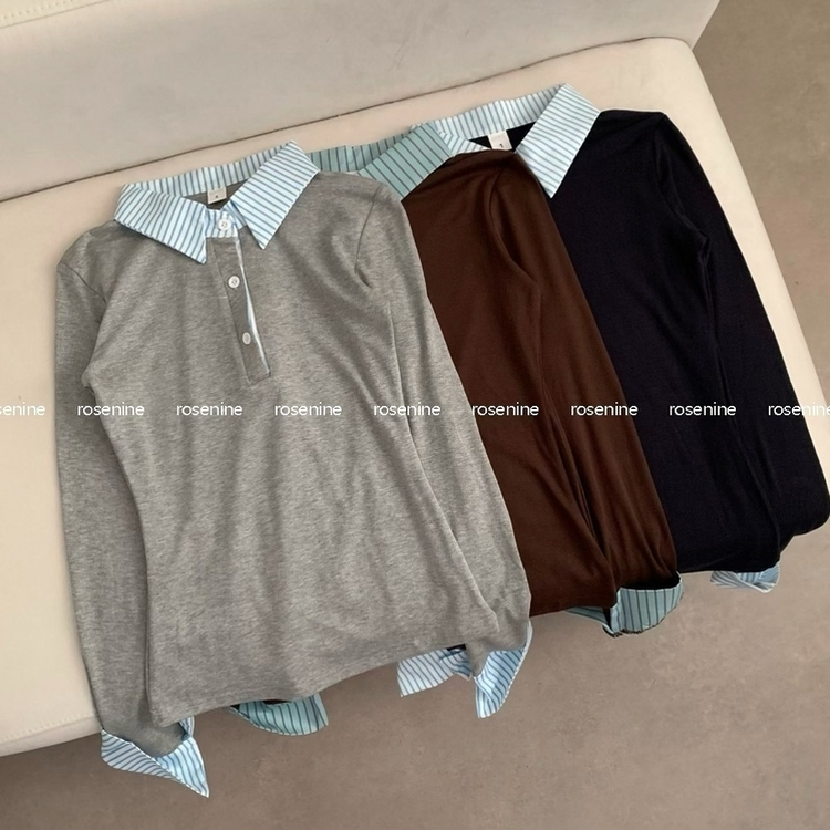 シャツレイヤード長袖Tシャツ