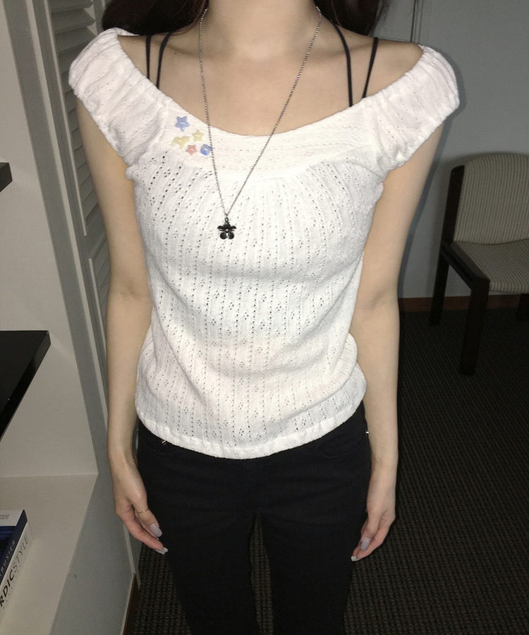 ボタンポイントトップス IVORY