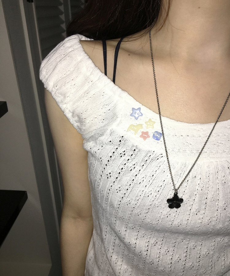 ボタンポイントトップス IVORY