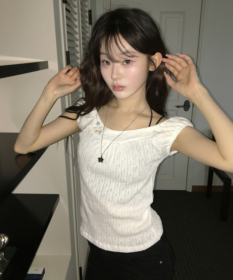 ボタンポイントトップス IVORY