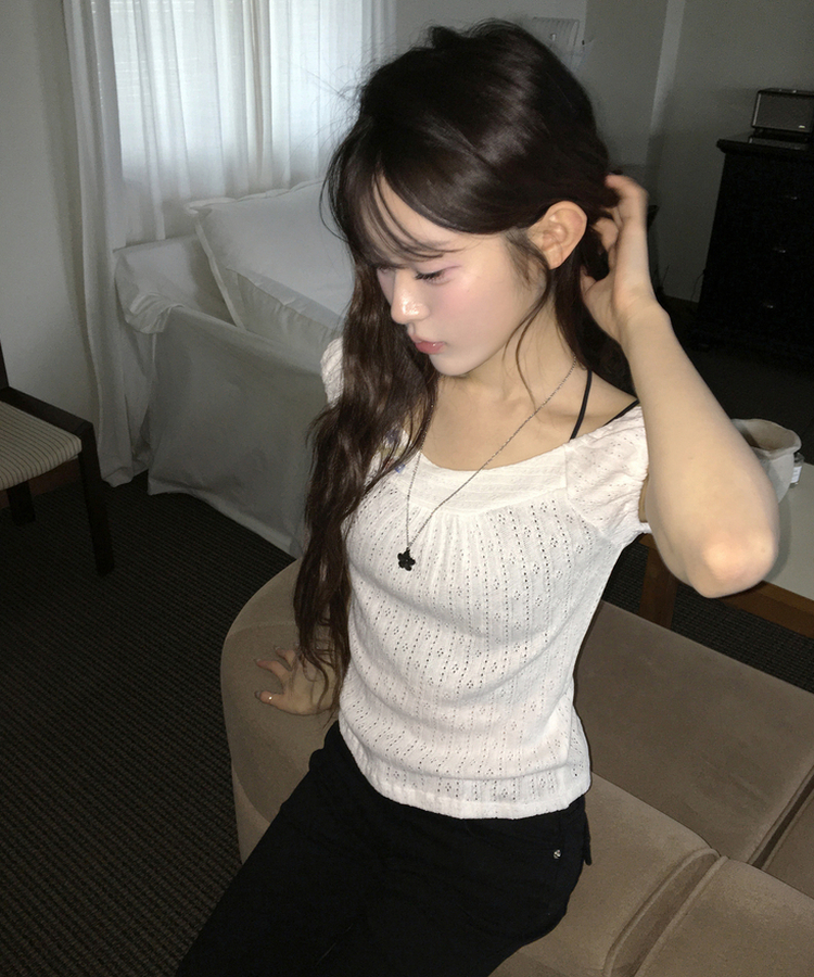 ボタンポイントトップス IVORY
