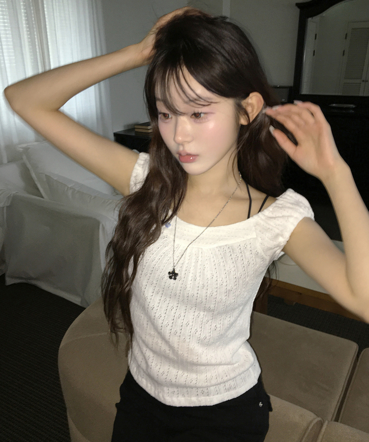 ボタンポイントトップス IVORY