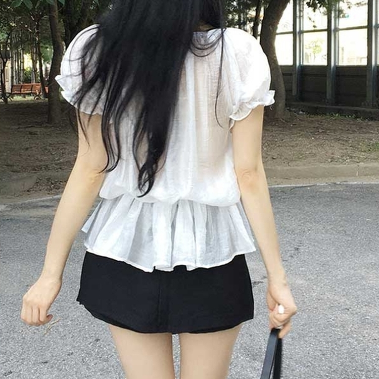 シアーシャーリングブラウス WHITE