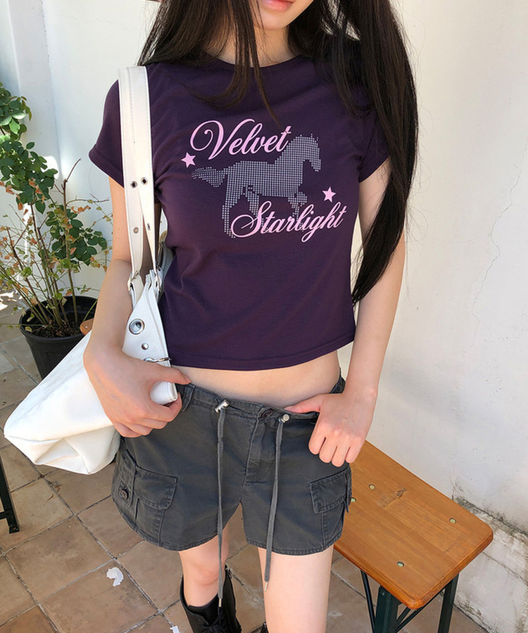 レタリング半袖Tシャツ(6color) PURPLE