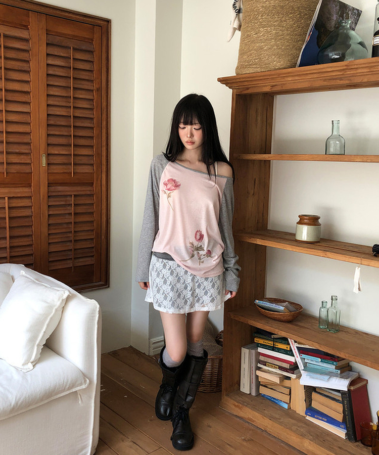 レースミニスカートパンツ IVORY