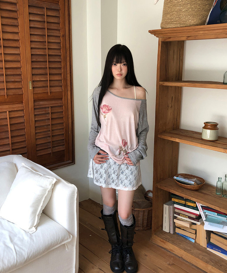 レースミニスカートパンツ IVORY