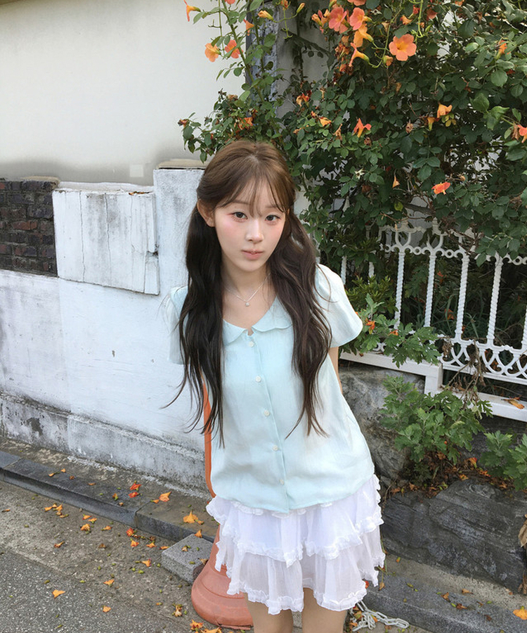 シンプルフリルスカート IVORY