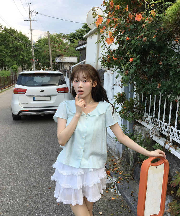 シンプルフリルスカート IVORY