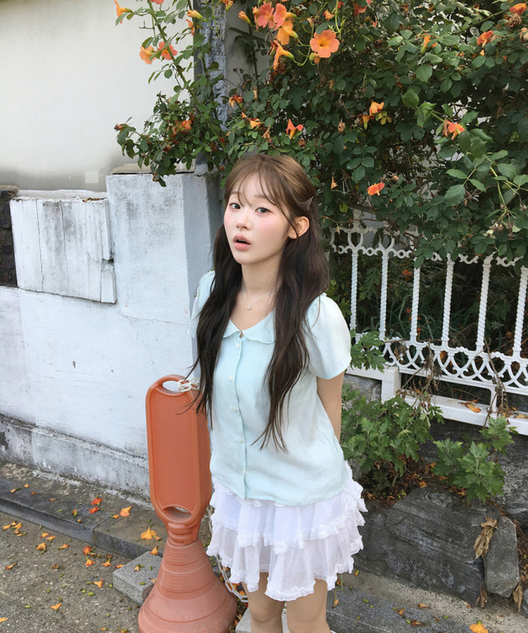 シンプルフリルスカート IVORY